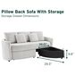 Lifestyle Solutions Beckett Stationary Storage Sofa in Ivory, , large