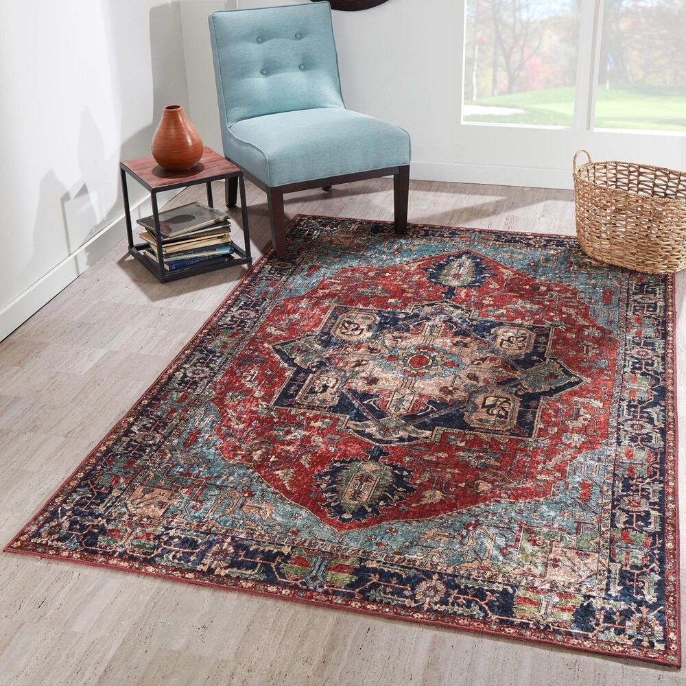 Momeni Karachi KAR-3 3&#39;6&quot; x 5&#39;6&quot; Multicolor Area Rug, , large