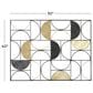 Maple and Jade 30" x 40" Wall Sculptures Half Moon in Gold, White and Black, , large