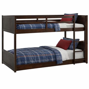 Linden Boulevard Dalton Low Profile Twin Bunk Bed in Espresso, , large