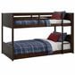 Linden Boulevard Dalton Low Profile Twin Bunk Bed in Espresso, , large