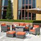HOMLUX 6-Piece Outdoor Furniture Set in Orange, , large