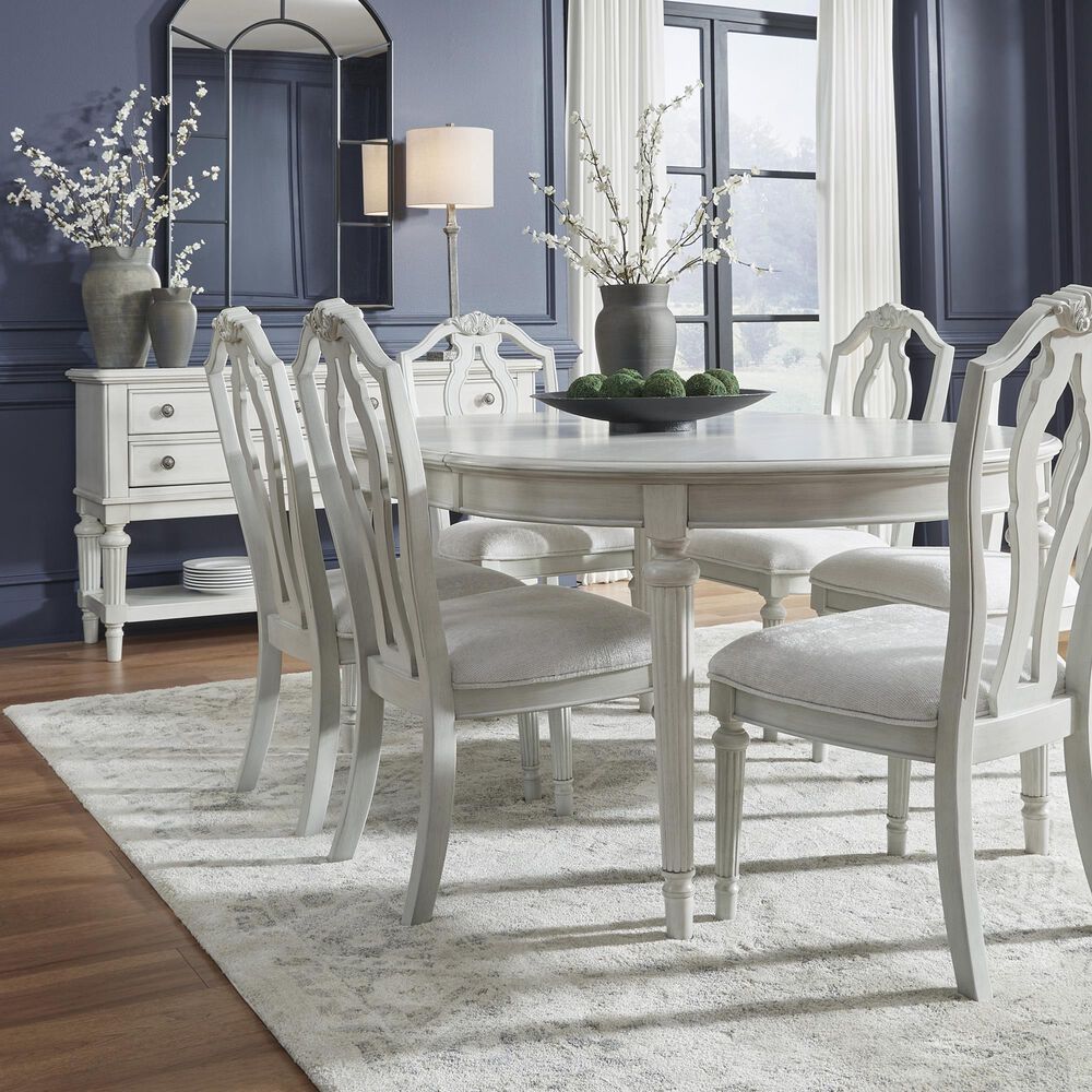 Ashley Montelaine Oval Dining Table in Antique White - Table Only, , large