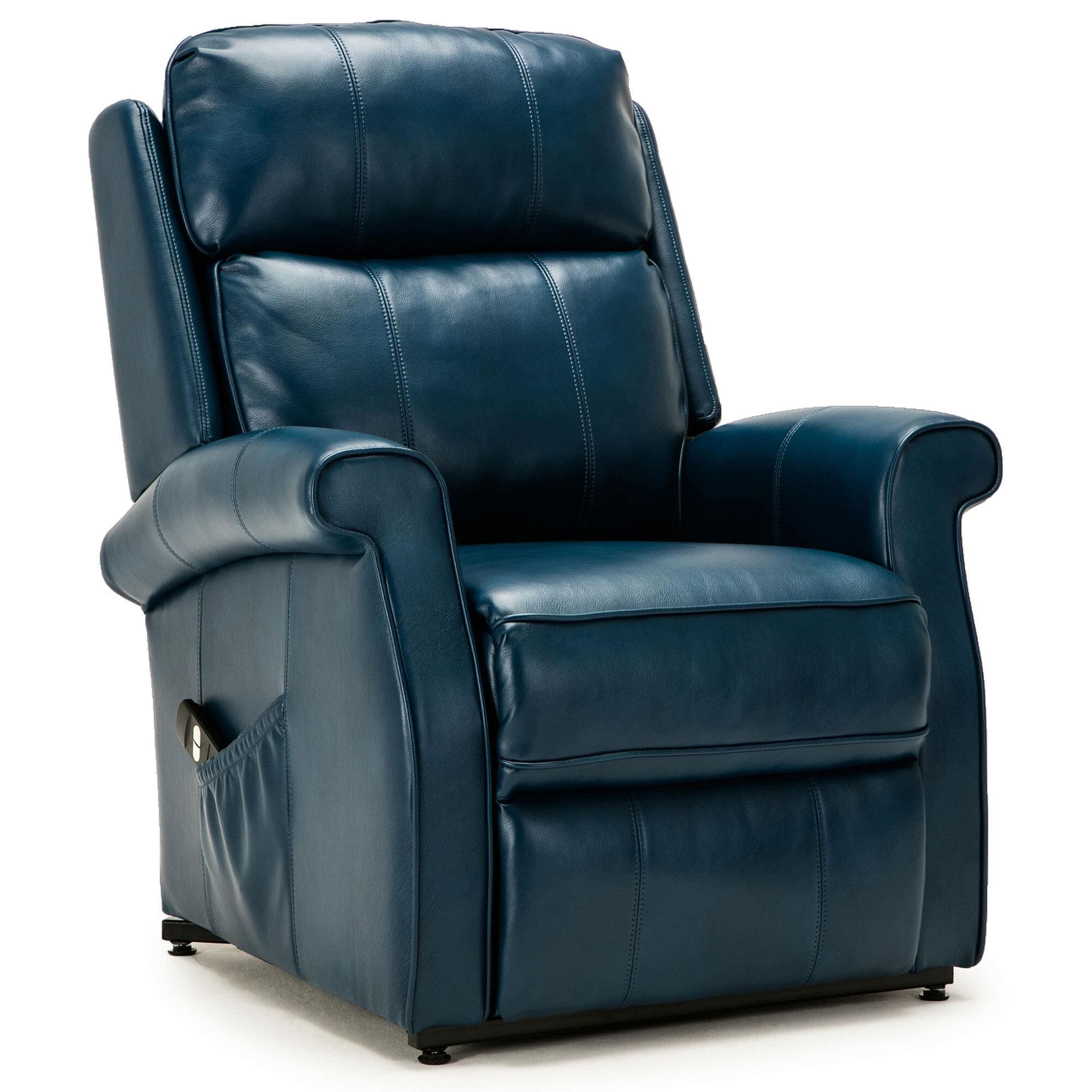 Navy blue 2025 leather power recliner