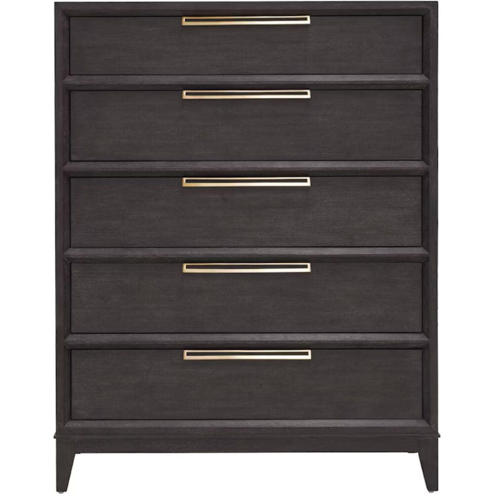 Pulaski Furniture Corp Quincy 5-Drawer Chest in Dark Brown, , large
