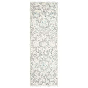 Safavieh Micro-Loop Floral 2"3" x 9" Grey and Ivory Runner, , large