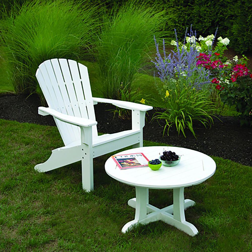 Oceanside Shell Back Adirondack Chair in White, , large