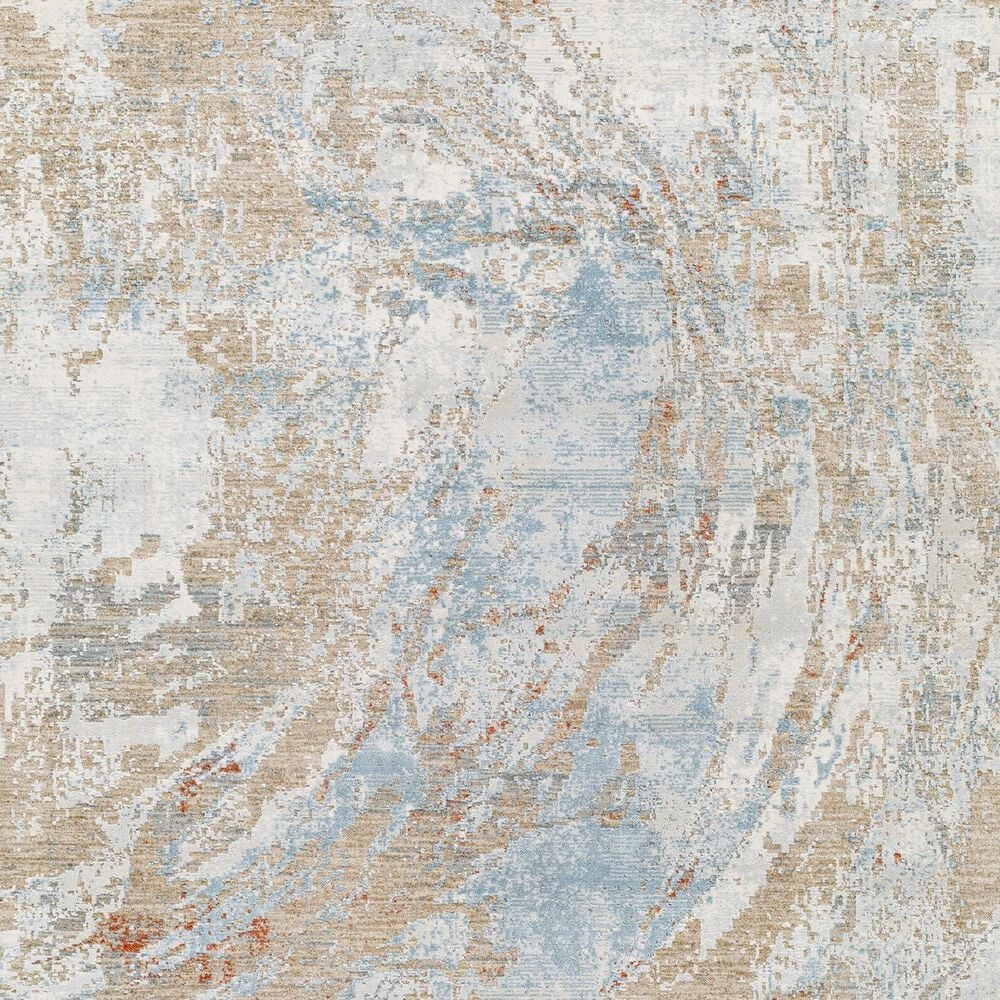 Surya Brunswick Cream, Tan, Taupe, Light Slate, Blue and Seafoam 5&#39; x 7&#39;5&quot; Area Rug, , large