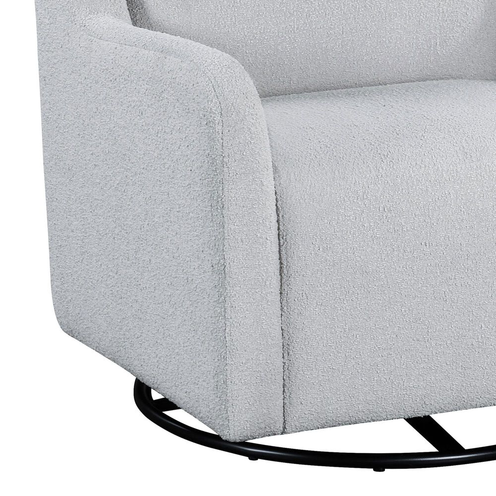 Coaster Serra Swivel Glider Chair in Dove Grey, , large