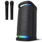 Sony Portable Bluetooth Wireless Party Speaker with ULT Mic Wireless Microphone in Black, , large