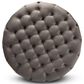 Baxton Studio Sasha Round Cocktail Ottoman in Grey, , large