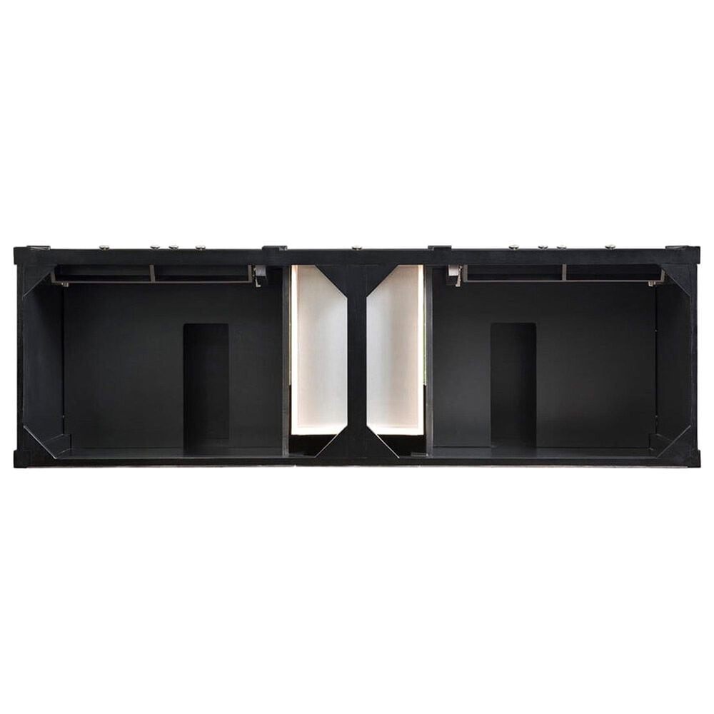 James Martin Vanities Brittany 72&quot; Double Bathroom Vanity in Black Onyx with Single Hole 3 cm White Zeus Quartz Top and Rectangular Sinks, , large
