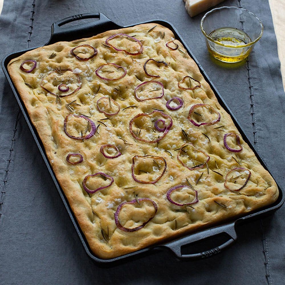 Lodge Seasoned Cast Iron Baking Pan in Black, , large
