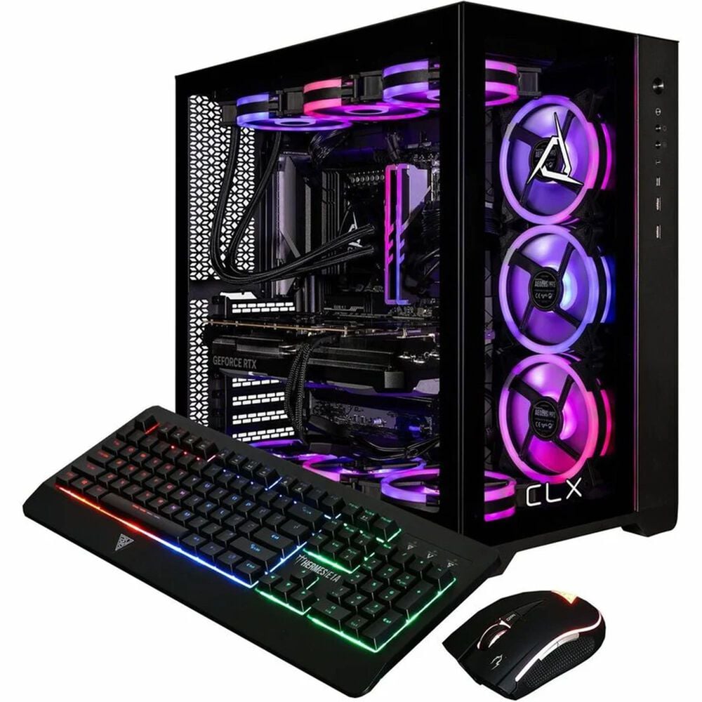 CLX Set Gaming Desktop | AMD Ryzen 7 7800X3D - 32 GB RAM - NVIDIA GeForce RTX 4070 - 2 TB SSD in Black, , large