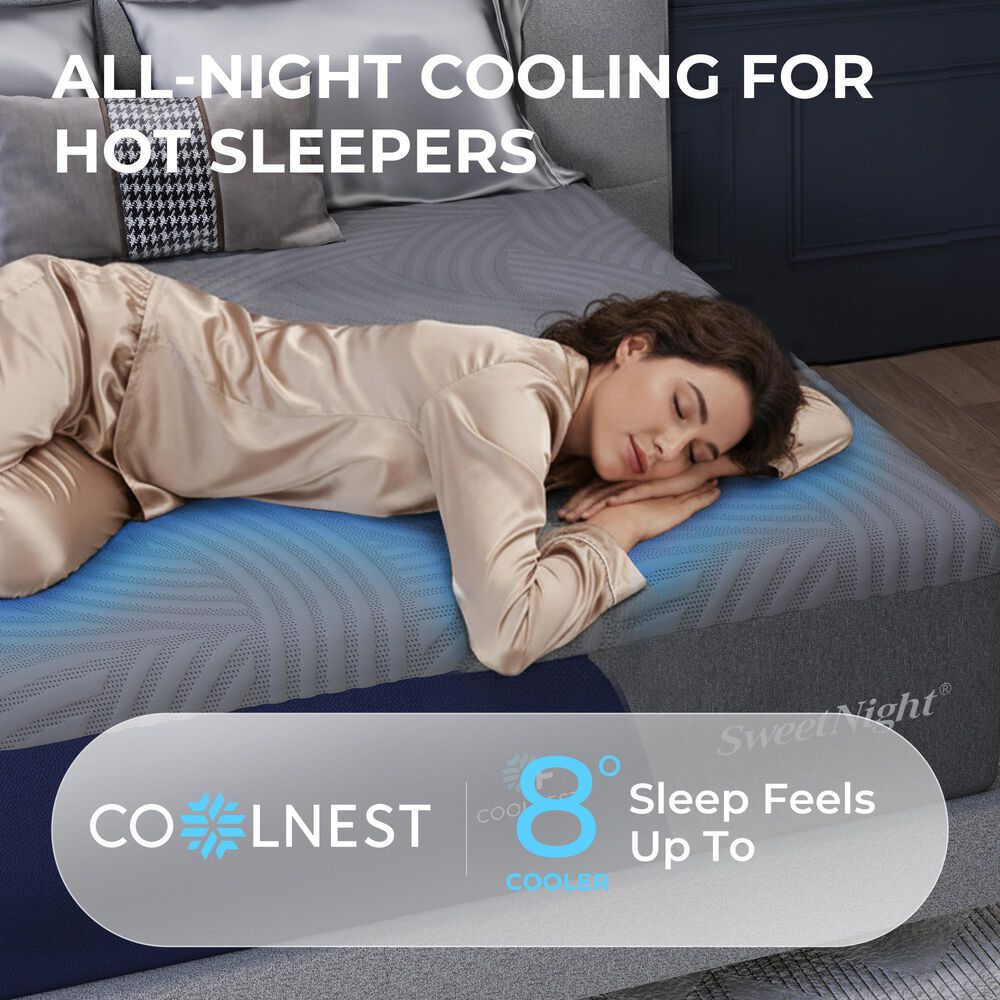 SweetNight CoolNest 16" 518 Medium Queen Mattress in a Box, , large