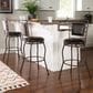 Linon Home Decor Townsend Adjustable Swivel Bar Stool with Dark Chocolate Cushion in Dark Brown (Set of 3), , large