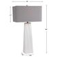 Uttermost Sycamore Table Lamp in White and Brushed Nickel, , large