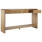 Hearth and Haven 3-Drawer Console Table with Open Shelf in Brown, , large
