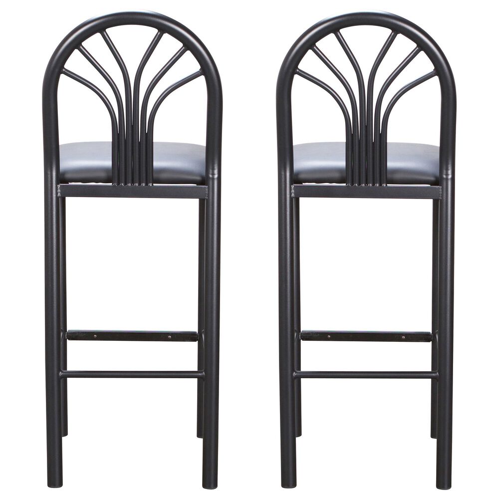 Linon Home Decor Thayer Bar Stool in Black (Set of 2), , large