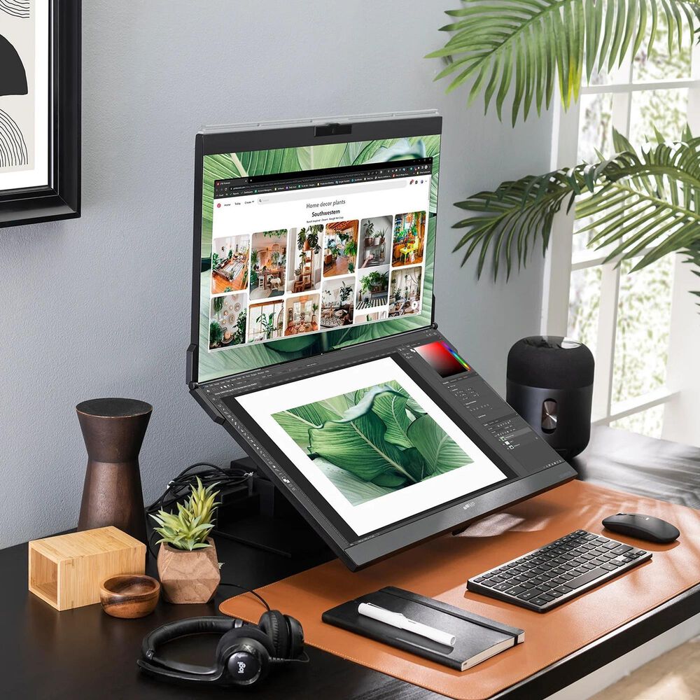 Mobile Pixels 24&quot; Geminos X Dual-Screen Desktop Monitor in Black, , large