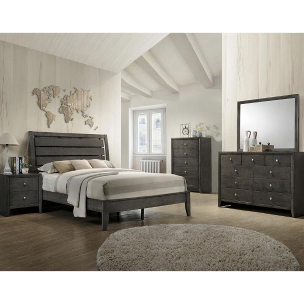 Claremont Evan 4 Piece King Bedroom Set in Gray, , large