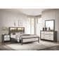 Crown Mark Rhett 6-Drawer Dresser and Mirror in Gray and White, , large