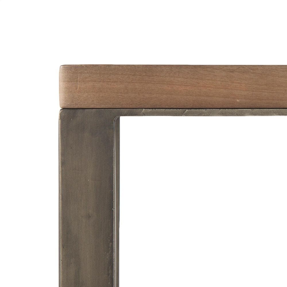 Mercana Faye C Side Table in Medium Brown and Antique Nickel, , large