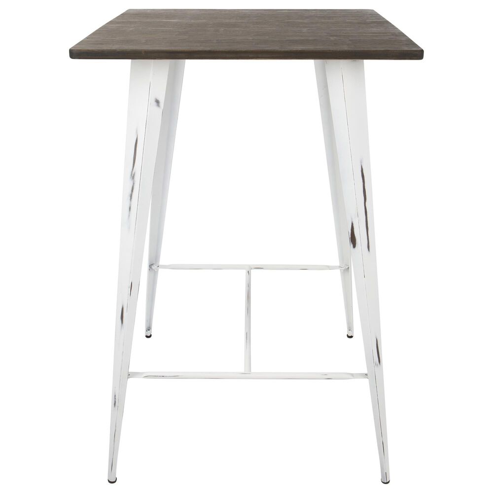 Lumisource Oregon Pub Table in Espresso and Vintage White, , large