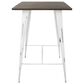 Lumisource Oregon Pub Table in Espresso and Vintage White, , large