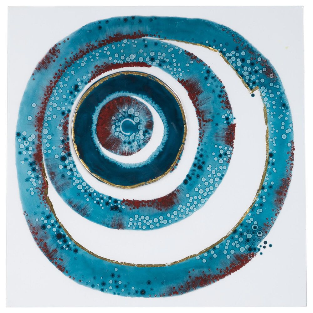 Maple and Jade 24&quot; x 24&quot; Wall Decor in Blue, White and Brown, , large