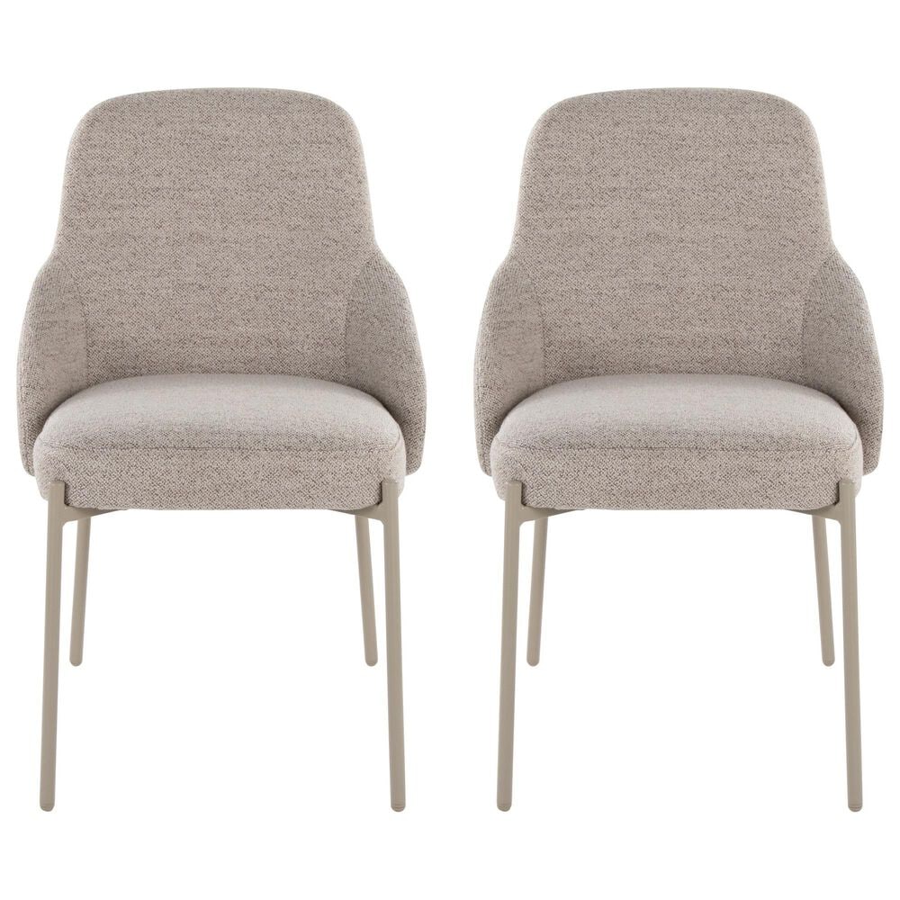 Lumisource York Side Chair with Oatmeal Upholstered in Latte (Set of 2), , large