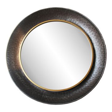 Moe"s Home Collection Rey Wall Mirror in Grey and Gold, , large