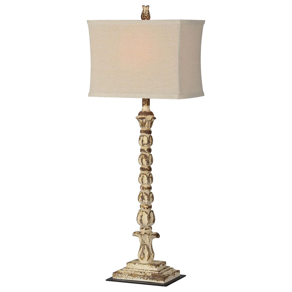 Southern Lighting Elizabeth Table Lamp in White and Gold, , large