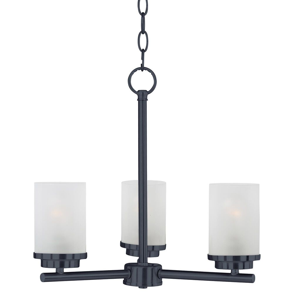Maxim Lighting Corona 3-Light Chandelier in Black, , large