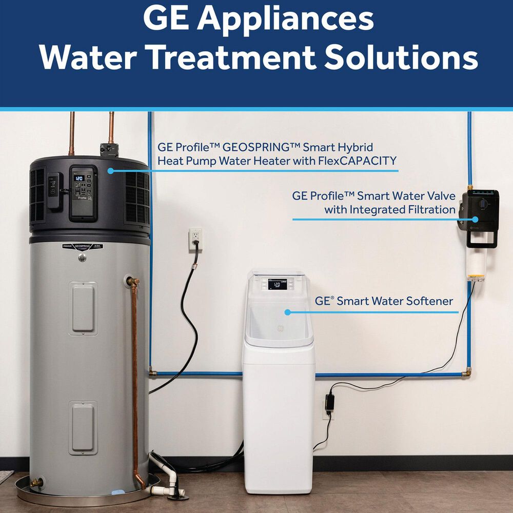 GE Smart 35000 Grain Water Softener in White, , large