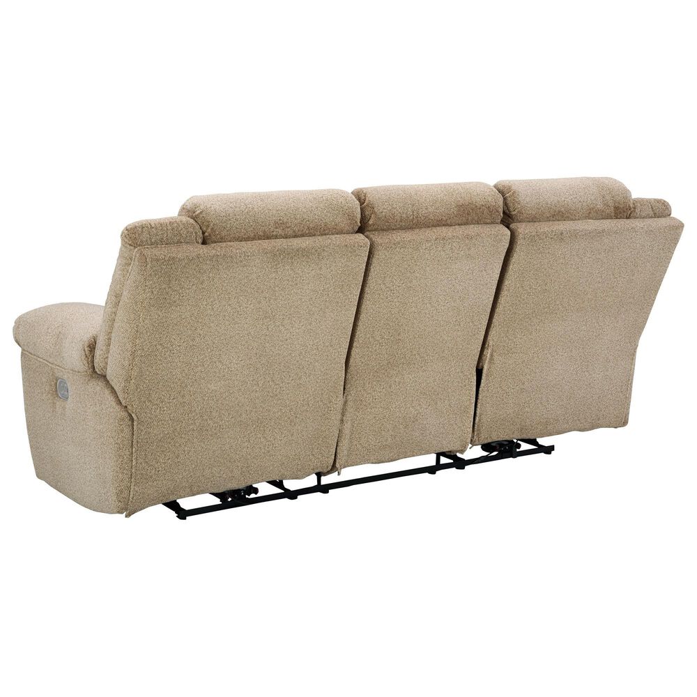 Ashley Tip-Off Power Reclining Sofa with Adjustable Headrest in Wheat, , large
