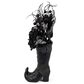 The Gerson Company 22"H Resin Halloween Witch Boots with Floral Arrangement in Black, , large