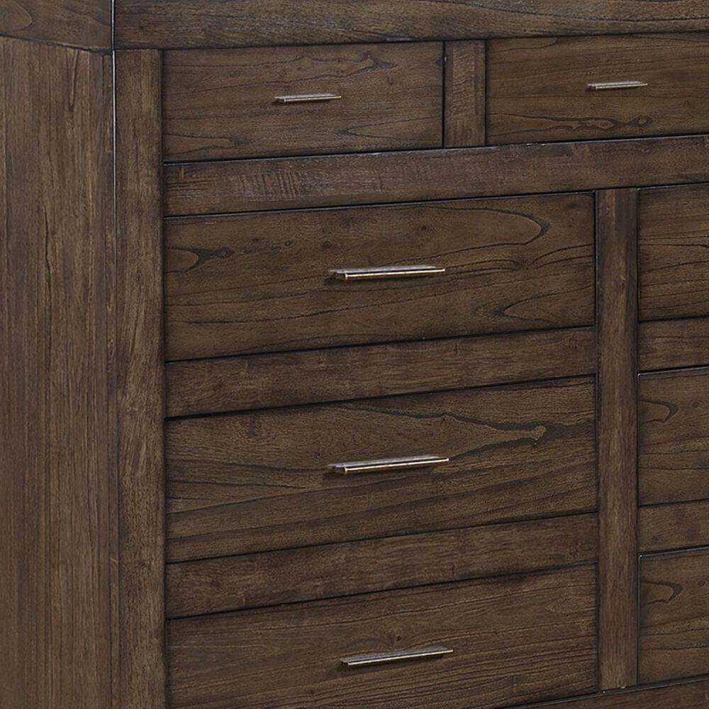 Riva Ridge Modern Loft 9 Drawer Chesser in Brownstone, , large