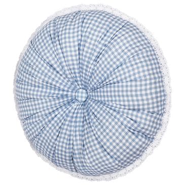 Royal Court Kourtney 15" Round Throw Pillow in Blue and White, , large