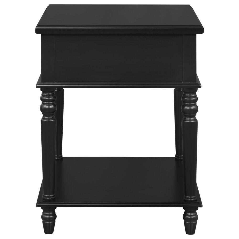 Linon Home Decor Mcghie Side Table in Matte Black, , large