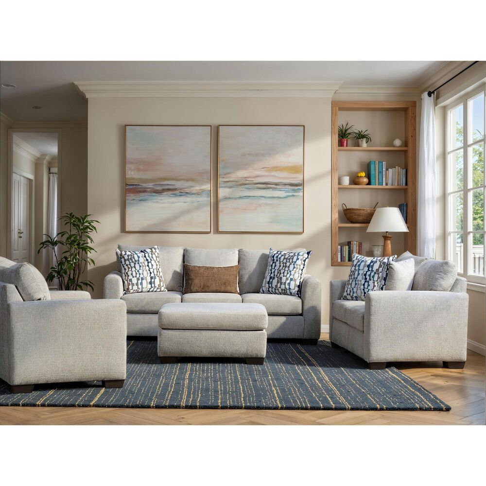 Northwestern Franz Stationary Loveseat in Parchment, , large