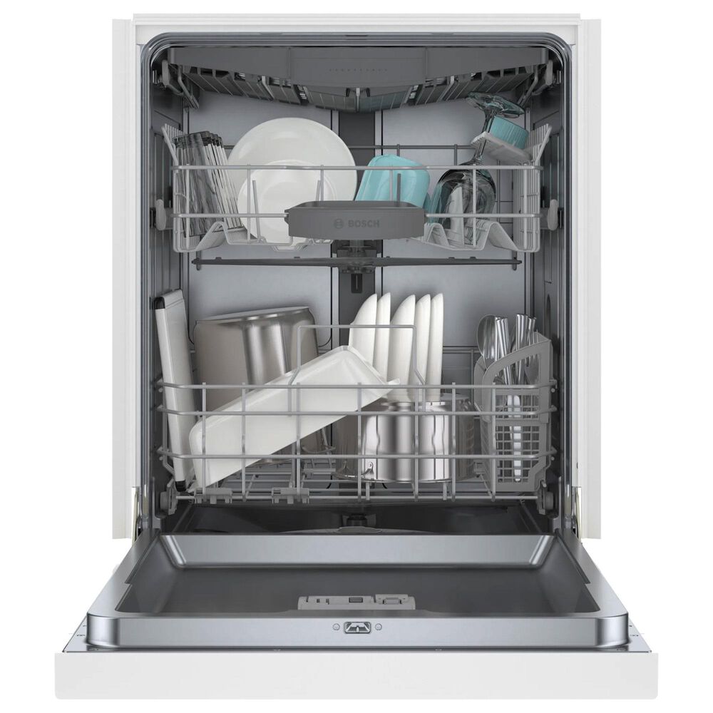 Bosch 300 Series 24&#39;&#39; Built-In Recessed Handle Dishwasher with 8 Wash Cycles in White, , large
