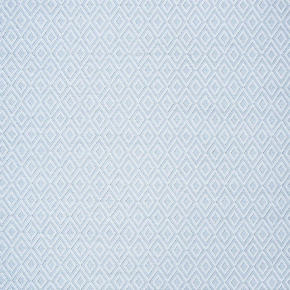 Safavieh Bermuda Geometric 8&#39; Round Light Blue and Cream Indoor/Outdoor Area Performance Rug, , large