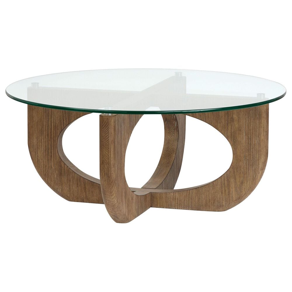 Nicolette Home Lainey Cocktail Table in Almond and Clear, , large