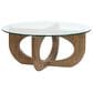 Nicolette Home Lainey Cocktail Table in Almond and Clear, , large