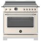 Bertazzoni Heritage 5.7 Cu. Ft. Freestanding Dual Fuel Range in Avorio, , large