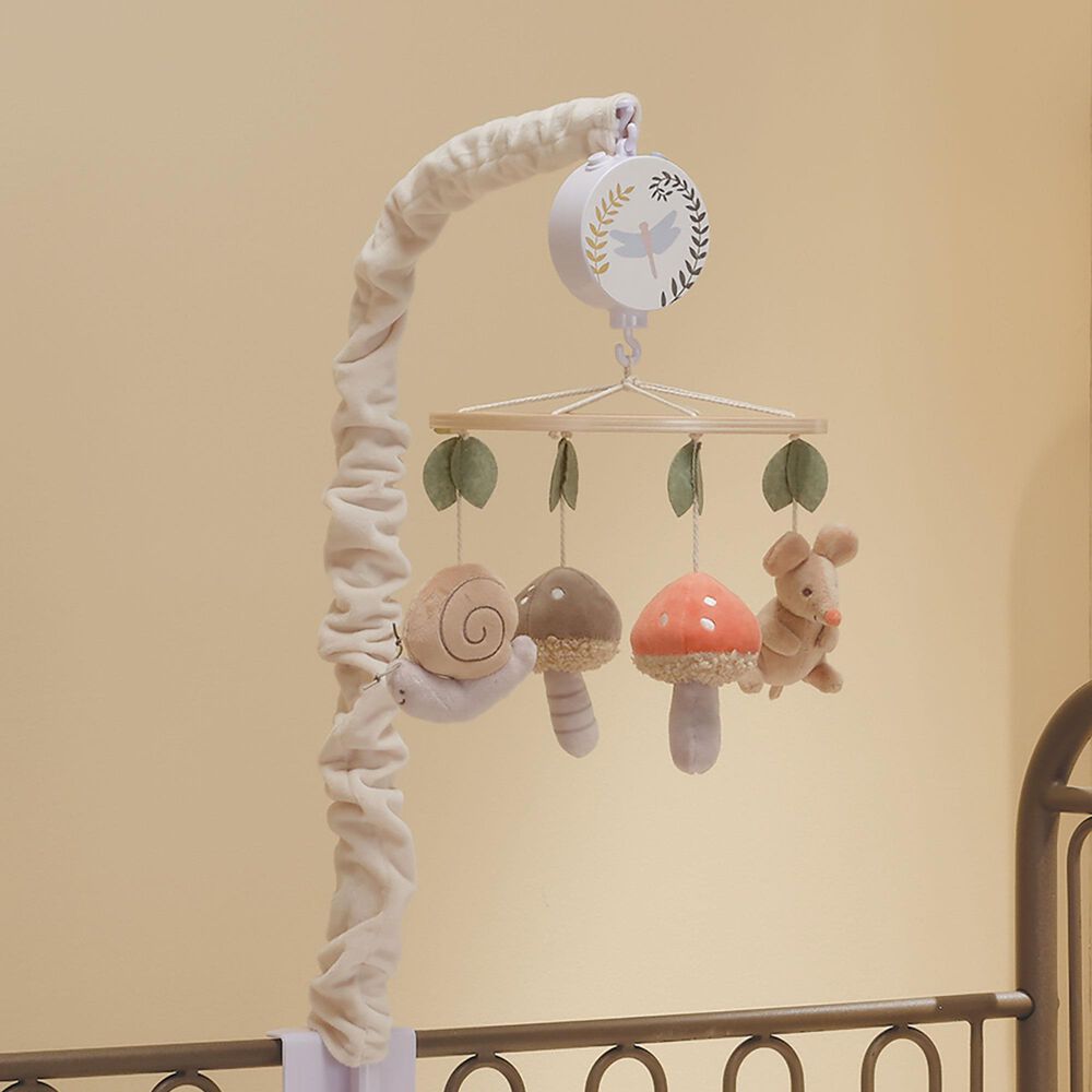 Lambs &amp; Ivy Mushroom Meadow Musical Baby Crib Mobile in Multicolor, , large