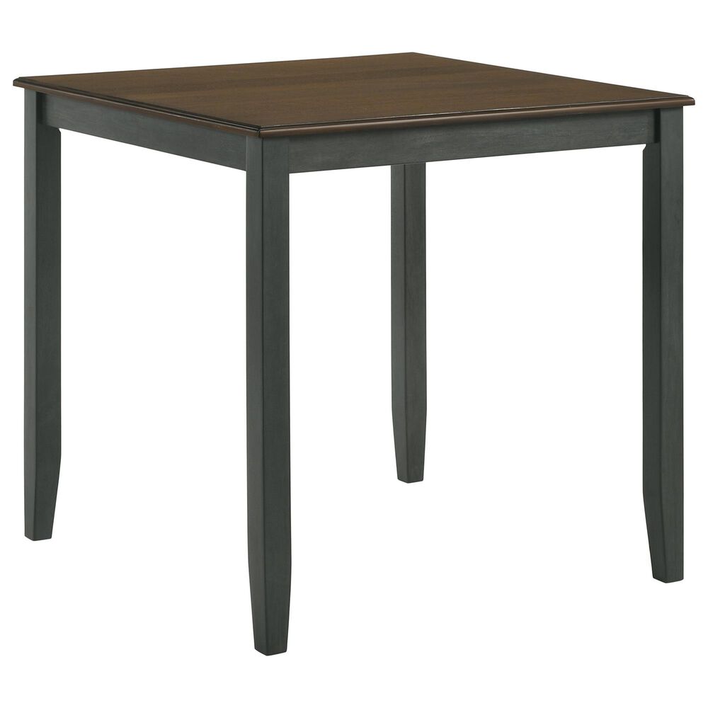 Furniture of America Jamal 5-Piece Counter Height Dining Set in Oak/Antique Gray, , large