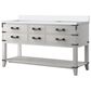 Lexora Home Norwalk 60" Double Bathroom Vanity in White Oak with White Cultured Marble Top  and Rectangle Sink, , large