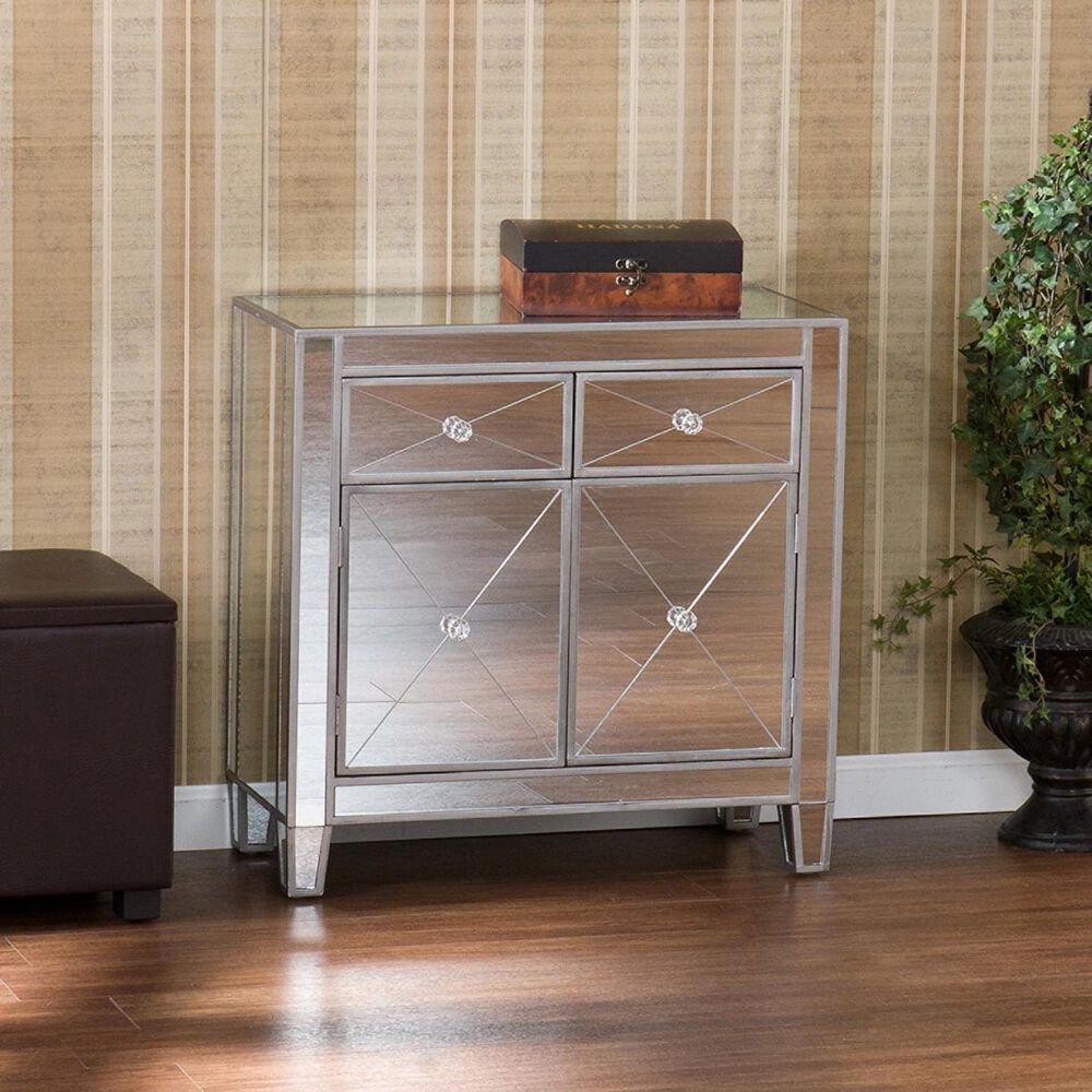 Southern Enterprises Mirage Mirrored Cabinet, , large